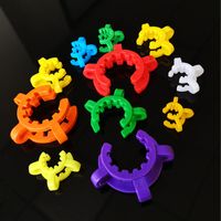 Wholesale 10mm mm mm Plastic Keck Clip Laboratory Lab Clamp Colorful Clips Connect Smoking Smoke Accessories Fit Water Pipes Adapter Downstem