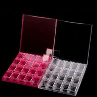 Wholesale 20 Grids Clear Acrylic Empty Storage Box Strass Beads Rhinestone Jewelry Decoration Nail Art Display Removable Container Case F2679