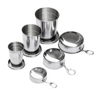 Collapsible Travel Cup 1 PCS 240ml Stainless Steel Camping Collapsible Travel Cup 1 PCS 240ml Stainless Steel Camping