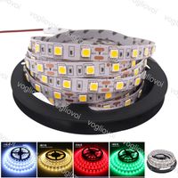 Wholesale Led Strip Light M SMD5050 DC12V LED Round Wre RGB Warm White Dimmable Flexible Ribbon Waterproof Super Bright Lights DHL