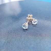 Wholesale Birthstone Color mm Cubic Zirconia Real K Gold Filled Jewelry Handmade Earrings Studs For Women No Fading
