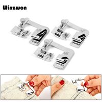 Wholesale 3pcs domestic foot presser rolled hem feet set for brother singer janome babylock juki sewing machine accessories