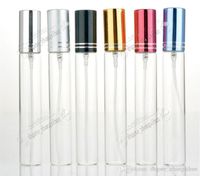 Wholesale 10ml metal Empty Glass Perfume Refillable Bottle Spray Perfume Atomizers Bottles DHL EMS Fedex colors