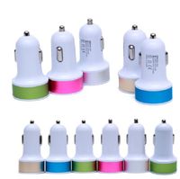 Wholesale Car Charger Dual USB Ports V A Car Charger adapter for iPhone For samsung htc Blackberry mp3 mp4