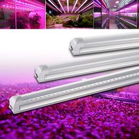Wholesale T8 Integrated LED Grow Light UV nm nm ft W AC100 V Tube Lights LEDs PF0 FCC Bulb Lamp Ultraviolet Disinfection Germ