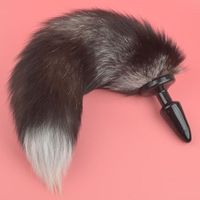 Wholesale Fox Tail Anal Toys Plush Silica Gel Plug Sex Toys For Women Man Couple Gay BDSM Toy Cosplay Tail Homosexual Animal Tail