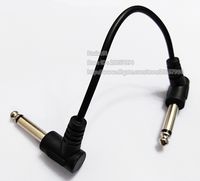 Wholesale Dual Degree Angled MM MONO Male to Male Jack Plug GUITAR Audio Connector CABLE About CM