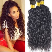 Natural Mongolian Natural Wave Hair 100g Water Wave Hair Bulk Human Hair For Braiding Bulk No Attachment Wet And Wavy