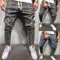 Wholesale Men s Pants Casual Line Long Pant Sport Straight Hip Hop Slim Fit Trousers Jeans Pantalones Hombre Streetwear Joggers Sweatpants
