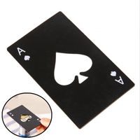 Wholesale Poker Card Bottle Opener Stainless Steel Creative Beer Openers Credit Card Bottle Opener Home Kitchen Tools HHAA657