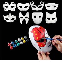 Wholesale DIY Blank mask White Cosplay Costume Party mask for Masquerade Cosplay Party Halloween Christmas kids Mask