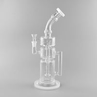 Wholesale Pyrex glass bong oil rig recycler filter glass water pipes inches glass pipes with mm female joint