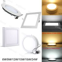 Wholesale Downlights Ultra thin Recessed Surface Led Ceiling Downlight W W W Round Square Panel Light Indoor Lighting Lamp DHL