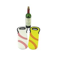 Wholesale 750Ml Softball baseball Wine Champagne Bottle Cooler Neoprene Collapsible Holder Insulator Washable Sleeve Party Bar Suppliers