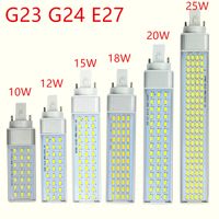 Wholesale G23 G24 E27 LED Bulbs W W W W W W SMD5730 led Lights V Spotlight Degree Horizontal Plug Light