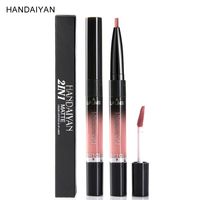 Wholesale Handaiyan Brand In Lip Kit Matte Liquid Lipsticks Tint Makeup Cosmetics Double ended Lip Liner Long Lasting Nude Lip Gloss