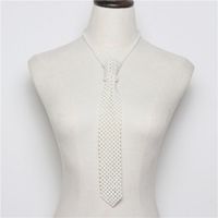 Wholesale 2021 Women Long Tie Necklace Ins Pearl Necklaces Silver Beads Chain Neckwear Jewelry Collier Naszyjnik Hot Items
