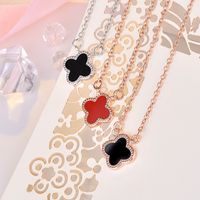 Wholesale Girl Four Leaf Pendant Women Fashion Necklace Lucky Symbol Beautiful Wedding Jewelry Party Wearing Lover Perfect Gifts Holiday Festival Gift