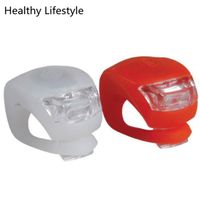 Wholesale 2 X Led Bicycle Bike Cycling Silicone Head Front Rear Wheel Safety Light Sport Outdoor Bike Cycling Accessories Feb