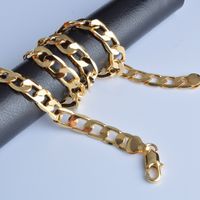 Wholesale Jewelry Mens Cuban Chain Necklace Link Curb Chain Necklace Gold Necklace for Men Gift CM