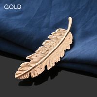Wholesale 2019 Hot Fashion Metal Leaf Shape Hair Clip Barrettes Crystal Pearl Hairpin Barrette Color Feather Hair Claws Hair Styling Tool