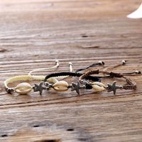 Wholesale Braided Bracelet Unisex Hand woven Bracelets Anklet with Shells Starfish Great Surfer Hawaiian Style Jewelry Adjustable for Summer and Beach