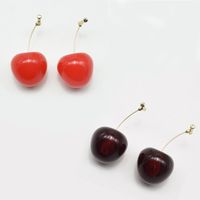 Wholesale Two Pairs Of Mixed Sales Sweet Fashion Cherry Fruit Simple Earrings Female Tassel Pendant Earrings Girls Gifts Korean Jewelry