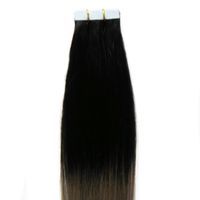 Wholesale 12 quot quot Tape In Human Hair Extensions grey ombre human hair tape in hair extensions human PU Seamless Skin Weft