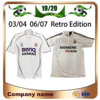 Wholesale 03 Retro Edition Real Madrid Soccer jerseys Raul Ronaldo Beckham Short Sleeve Football shirt uniforms