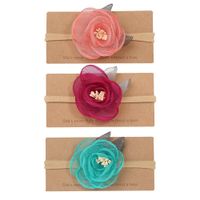 Wholesale Infant Baby Girls Flower Headband Kids Florals Photography Props Hair Band Simulation Floals Hair Band Hair Accessory