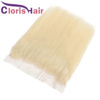 Wholesale Blonde Silk Straight Full Frontals Top Closure Brazilian Virgin Human Hair Platinum Blonde x4 Lace Frontal Closure Pre Plucked Closure