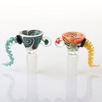 Wholesale New High Quality US Color Wig Wag mm Male Glass Bowls For Tobacco Bong Bowl Piece Water Bongs Dab Oil Rigs Smoking Pipes