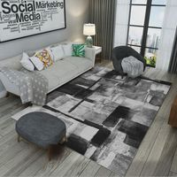 Nortic Style Geometric Pattern Drawing Room Carpet Living Room Study Floor Mat Tea Table Foot Pad Door Entrance Rug Easy Wash Anti Skid