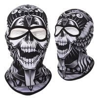 Wholesale Cartoon print skull mask paintball full face protective ghost mask cycling masks Multi Function Headwear Skull Bandana Motorcycle Helmet