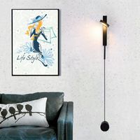Wholesale modern wall light dimmable switch simple sconces living room aisle corridor bedroom creative bedside wall lamp