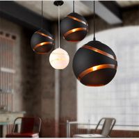Wholesale Nordic Design Pendant Light Glass Ball Hanging Lamp Dinning Room Kitchen Loft Decor Home Lighting White Black Fixtures V Le44