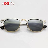 Wholesale Luxury Sunglasses for Men Sports Sunglasses Soscar Aluminum Magnesium Frame Green Classic G Lenses with Original Leather Box