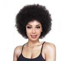 Wholesale new hairstyle women brazilian Hair black short kinky curly full wigs Simulation Human Hair curly wig with bangs