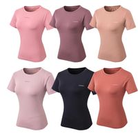 Wholesale L New Summer yoga Tops Solid Women Swiftly Tech Short Sleeve Crew T Shirt Running Gym Clothes Fitness Workout Sports Running Shirts