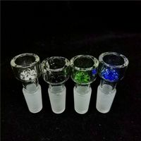 Wholesale Colored Glass Bowl Holder mm mm Male with Flower Bottom Bowl for Glass Bongs Oil Rigs Water Pipes hot popular ww