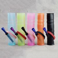 Wholesale 7 inch Hookah Portable Unbreakable Bongs Colors Silicone Water Pipes Washable Foldable