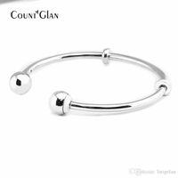 Wholesale 925 Sterling Silver Jewelry Open Bangle Classic For Women Original Fashion Charms European Pandora Style Bangles