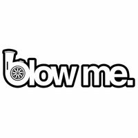Wholesale 15 CM BLOWME Funny Stance Turbo Boost Racing Decal Vinyl Car Sticker Black Silver CA