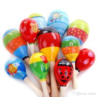 Wholesale Hot Sale Baby Wooden Toy Rattle Baby cute Rattle toys Orff musical instruments baby toy Educational Toys