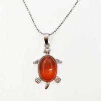 Wholesale qimoshi Health and longevity natural Jewelry stone turtle pendant necklace unisex parents meaning birthday gift pieces