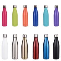 Wholesale 17oz Stainless Steel Cola Bottle Double Wall Vacuum Water Bottle Leak Proof Keeps Hot And Cold Drinks For Outdoor Sports Camping