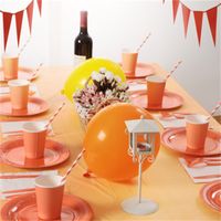 Wholesale Children Party Flatware Kits Disposable Paper Pennant Cup Knife Fork Spoon For Child Birthday Decoration ds E1