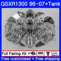 Wholesale 1Set For SUZUKI Hayabusa GSXR HM GSXR1300 GSXR Silver grey Fairing Tank
