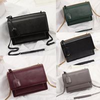 Wholesale Luxury designer handbags Sunset women shoulder bags designer purse High quality real leather chain flap bag