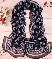 black chiffon pashmina